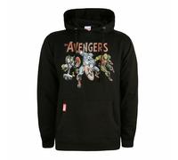 Official Marvel Mens Vintage Avengers Pullover Hood Black S - XXL