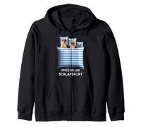 Official Meerkat Family in Bed Sleep Shirt Zip Hoodie