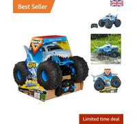 Monster Jam , Official Megalodon STORM All-Terrain Remote Control Monster Truck, 1:15 Scale