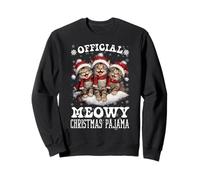 Official Meowy Xmas Pajama - Funny Cat & Kitten Lovers Sweatshirt