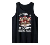 Official Meowy Xmas Pajama - Funny Cat & Kitten Lovers Tank Top