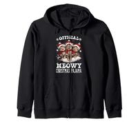 Official Meowy Xmas Pajama - Funny Cat & Kitten Lovers Zip Hoodie