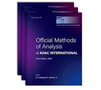 Official Methods of Analysis of AOAC INTERNATIONAL: 3-Volume Set