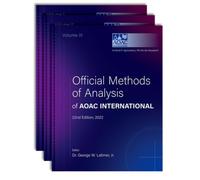 Official Methods of Analysis of AOAC INTERNATIONAL : 3-Volume Set