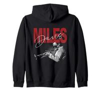 Official Miles Davis Distressed Photo Jazz Legend Zip Hoodie