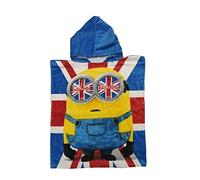 Official Minions British Invasion King Bob Union Jack Hooded Towel Poncho