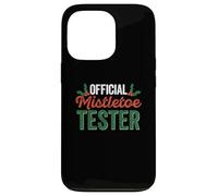 Official Mistletoe Tester Funny Christmas Ivy Berries Santa Case for iPhone 13 Pro