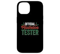 Official Mistletoe Tester Funny Christmas Ivy Berries Santa Case for iPhone 14