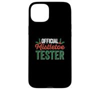 Official Mistletoe Tester Funny Christmas Ivy Berries Santa Case for iPhone 15 Plus
