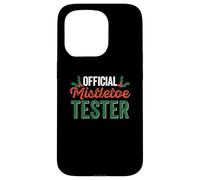 Official Mistletoe Tester Funny Christmas Ivy Berries Santa Case for iPhone 15 Pro