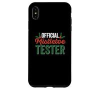 Official Mistletoe Tester Funny Christmas Ivy Berries Santa Case for iPhone XS Max