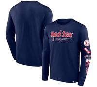 Official MLB Boston Red Sox Long Sleeve Shirt - Navy Blue, blue, XXL