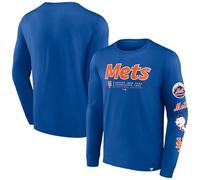Official MLB New York Mets Long Sleeve Shirt - Blue, blue, L