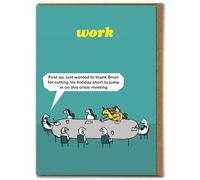 Official Modern Toss - Funny Birthday Card - 'Crisis Meeting' - Hilarious Cartoon Comedy - Alternative Birthday Humour Cards - For Him Her Friends Mates