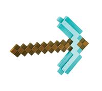 Official Mojang Steve Minecraft Diamond Pickaxe Toy for Kids Fancy Dress Costume