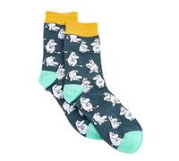 Official Moomin Licensed Navy Blue Crew Socks for Adults | Soft Cotton Blend Casual Wear | Unisex Moomin Fan Gift | UK Size 4-7