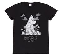 Official Moomins Flowers Japanese Style Graphic Tee Cute Retro Fan Apparel