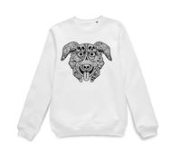 Official Mr Pickles Pattern Face Sweatshirt - White Cartoon Network White M