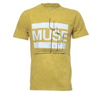 Official Muse T Shirt Origin Of Symmetry Yellow Mineral Wash New S M L XL XXL