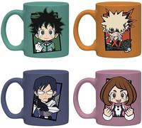 OFFICIAL MY HERO ACADEMIA CHIBI SET OF 4 ESPRESSO MINI COFFEE CUPS NEW IN BOX