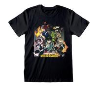 Official My Hero Academia T Shirt Group Black Unisex Adults Anime Fans Apparel