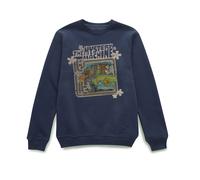 Official Mystery Machine Psychedelic Sweatshirt - Navy Scooby Doo Navy S