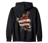 Official Nas One Love Tattoo Hip Hop Retro Rap Classic Zip Hoodie