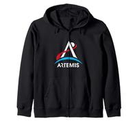 Official NASA Artemis Program White Logo Zip Hoodie