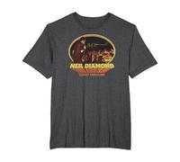 Official Neil Diamond Crowd Singing T-Shirt, Men's Big and Tall, Dark Heather Grey, 3X Tall