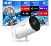 [Electric Focus] Mini Projector Full HD 1080P with Android App, XuanPad Portable Projector with WiFi 6 and Bluetooth, Auto Vertical Correction, 180°Rotatable Outdoor Movie Projector for Phone