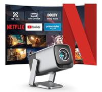 [Official Netflix & 20000L TOF Real-time Focus] Mini Projector - WiFi & Bluetooth, XuanPad 1080P Supported, Portable Projector with 210° Rotatable Stand, Auto Keystone, Dust Removal & Cooling Design