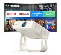 [Official Netflix & Auto Focus] Mini Smart Projector 4K Support, WiFi & Bluetooth, XuanPad Native 1080P Portable Projector with 360° Stand, Auto Keystone, Thinnest Cooling Design, Dust Removal