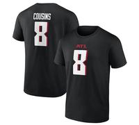 Official NFL T-Shirt Atlanta Falcons Kirk Cousins #8 - Black, black, L