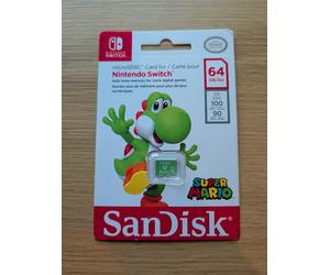 Official Nintendo Switch Memory Card - 64GB Yoshi Limited - SanDisk Super Mario