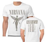 Official Nirvana T Shirt In Utero Tour Angelic Kurt Cobain White New S To XXL