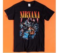 Official Nirvana Unplugged In New York Black T-Shirt : S,M,L,XL,XXL