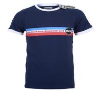 Rock Off officially licensed products Oasis 1996 Tour Horizontal Stripes Ringer T Shirt XL Blue