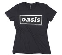 Oasis Decca Band Logo Skinny Fit T Shirt M Black