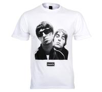 Official Oasis T Shirt Noel And Liam Square Photo New White