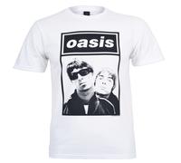 Rock Off officially licensed products Oasis Noel and Liam Boxed Photo T Shirt XL White