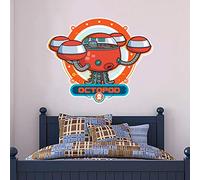 Official Octonauts Octopod Wall Sticker Mural - Vinyl Decal OCT020 + Octonauts Logo Decal Set Vinyl Poster Print (90cm Width x 90cm Height)
