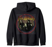 Official Official Def Leppard Vintage Logo Rock Band Retro Zip Hoodie