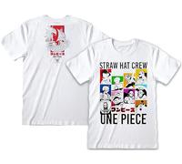 Official One Piece Men's T-Shirt - One Piece T Shirt Anime Gadget - White Anime T-Shirt Luffy Straw Hat - Adult Boy Manga T-Shirt, White, XS