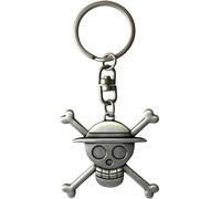 OFFICIAL ONE PIECE SKULL LUFFY METAL KEYRING KEY CHAIN RING NEW ABY