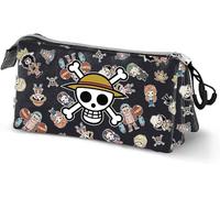 OFFICIAL ONE PIECE SKULL TRIPLE COMPARTMENT PENCIL CASE NEW WITH TAGS ABY