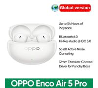 Official OPPO Enco Air 5 Pro TWS Wireless LHDC5.0 55dB Active Noise Canceling 54h Battery Life Bluetooth 6.0 Earphone White GL