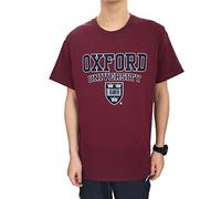 Official Oxford University Crest T-Shirt - Maroon - Official Apparel of The Famous Univeristy of Oxford