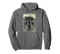 Official Pantera Revolution Skull Heavy Metal Band Pullover Hoodie, Adult Unisex, Asphalt Grey, Medium