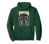 Official Pantera Revolution Skull Heavy Metal Band Pullover Hoodie, Adult Unisex, Dark Green, Medium