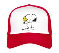 Official Peanuts Snoopy and Woodstock Trucker Cap White/red